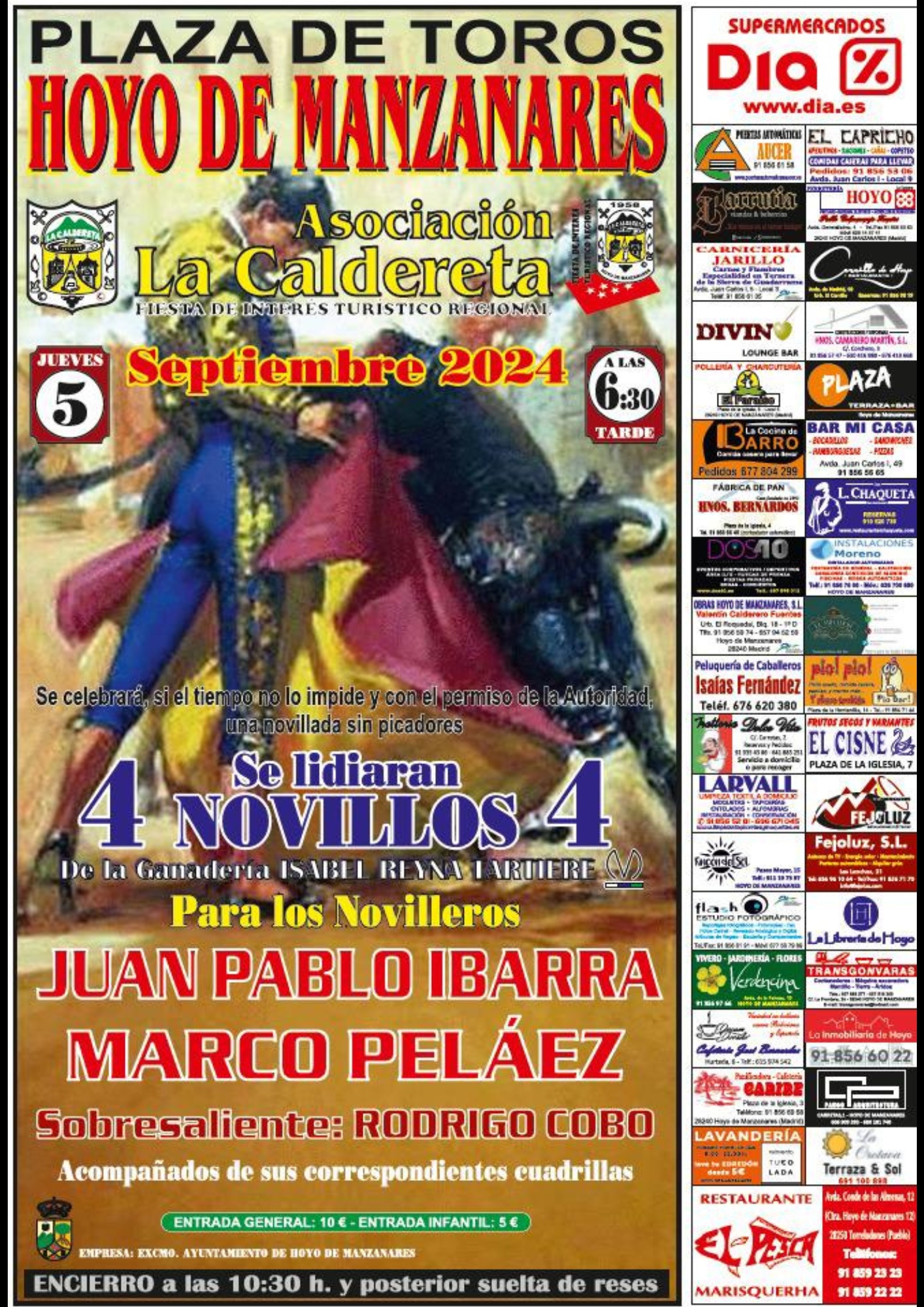 HOYO DE MANZANARES PRESENTA EL PROGRAMA DE FESTEJOS TAURINOS 2024 ...