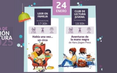 Este 24 de enero tendremos un nuevo viernes de ‘Leer en familia’ y ‘Club de lectura juvenil’