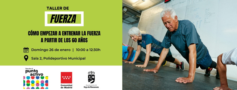 Taller de fuerza para mayores de 60 años en Hoyo de Manzanares