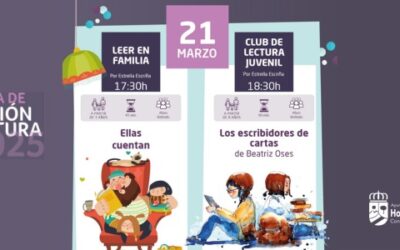 Este 21 de marzo tendremos un nuevo viernes de ‘Leer en familia’ y ‘Club de lectura juvenil’