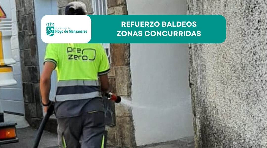 El Ayuntamiento refuerza el servicio de baldeo en las zonas más concurridas siguiendo un plan de necesidades