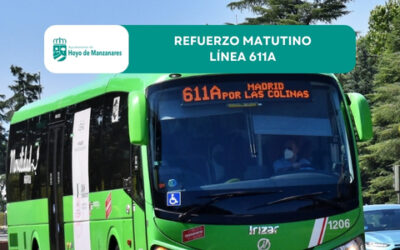 El Ayuntamiento de Hoyo de Manzanares consigue reforzar la frecuencia de autobuses de la línea 611A en las primeras horas de la mañana