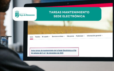 Aviso tareas de mantenimiento de la Sede Electrónica del 5 al 7 de diciembre de 2025