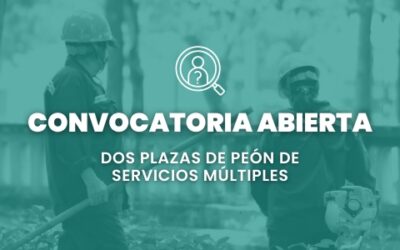 Convocatoria abierta para dos plazas de peón mediante concurso-oposición