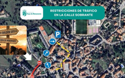 Restricciones de tráfico en la Calle Sobrante del 5 al 7 de junio