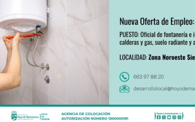 Oferta de empleo en Hoyo Emplea_Fontanero