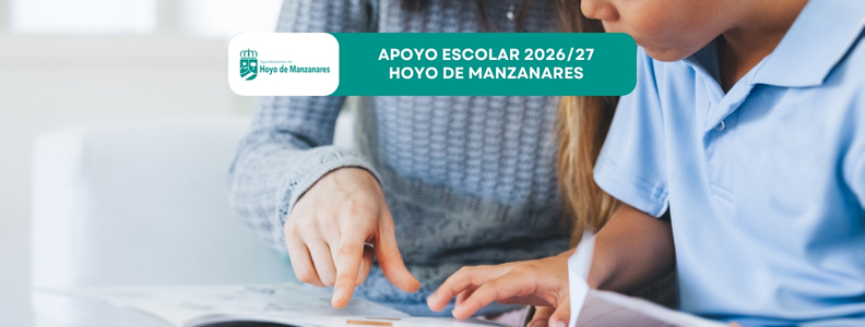 El 16 de septiembre comienza el Programa de Apoyo Escolar 2026/27 en Hoyo de Manzanares